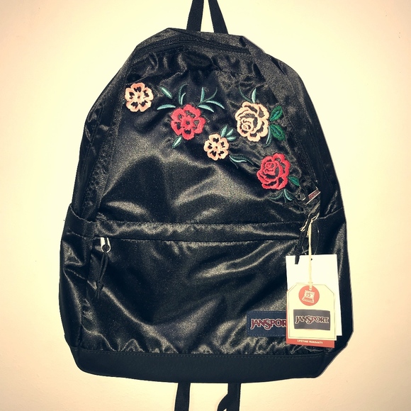 JANSPORT NWT ROSE EMBROIDERED 15 IN LAPTOP BAG - Picture 1 of 6